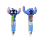 Disney Stitch Schrijfwarenset - 4-Kleurenpen, Etui en Keycord