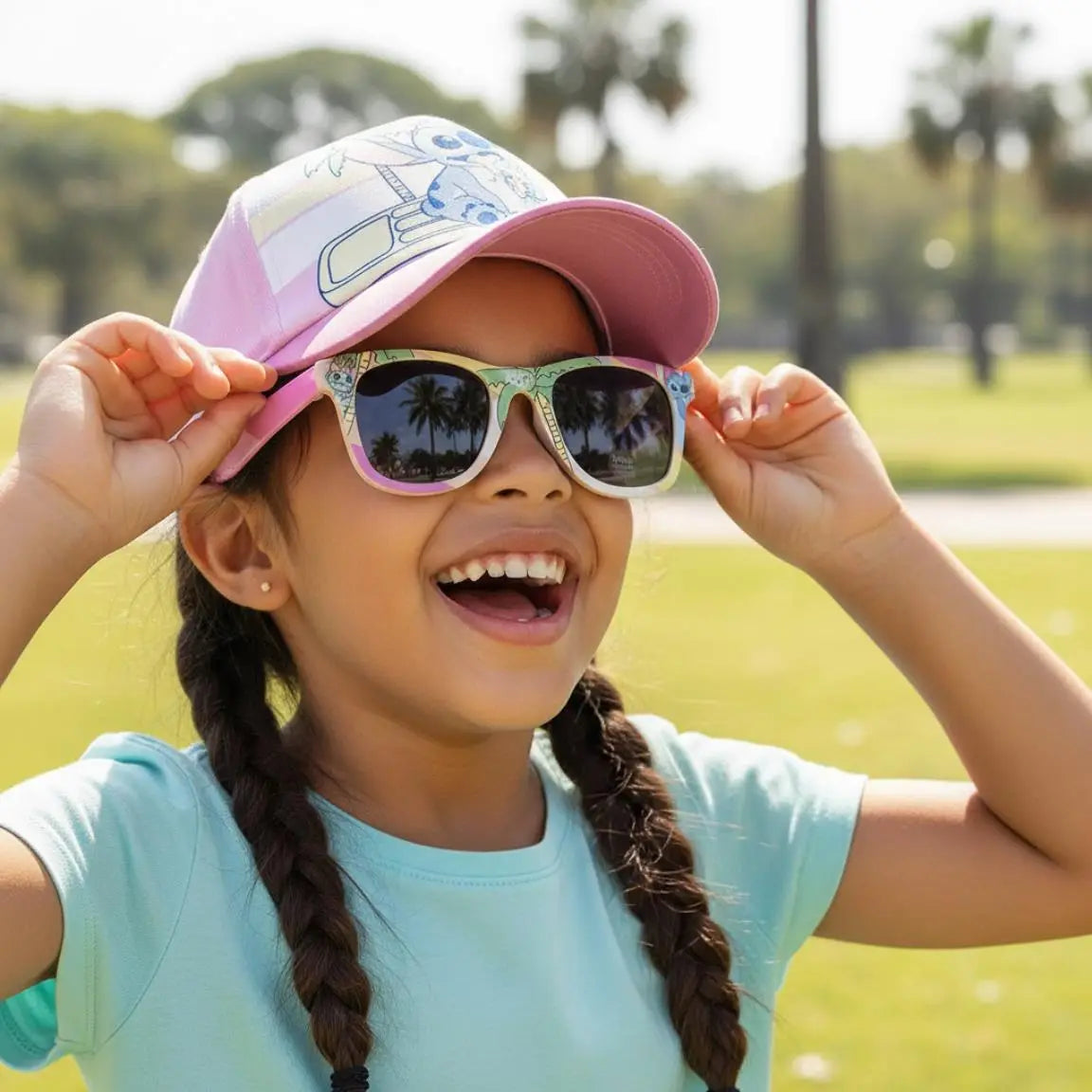 Disney Stitch Cap and Sunglasses