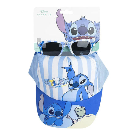 Disney Stitch Pet met Zonnebril – Blauw – Kinder Pet & Zonnebril Set – Zomer & Strand