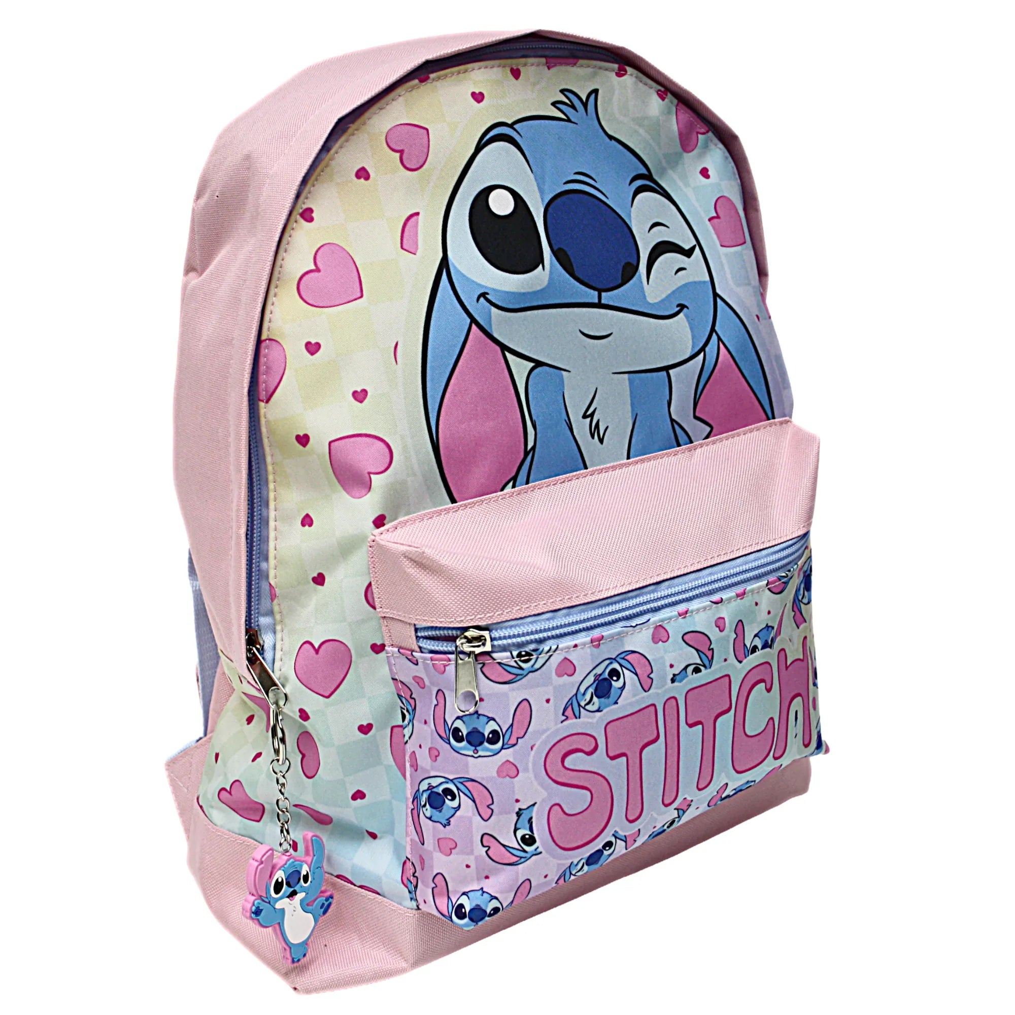Disney Stitch Rugzak Set - Schoolrugzak met Lunchtas, Drinkfles & Etui - Roze