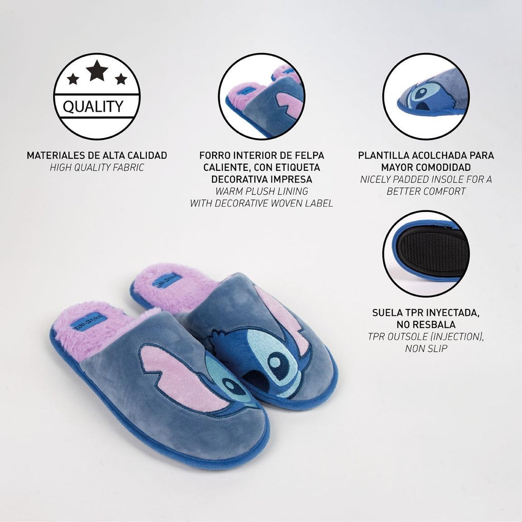 Disney Stitch Sloffen - Blauw en Roze