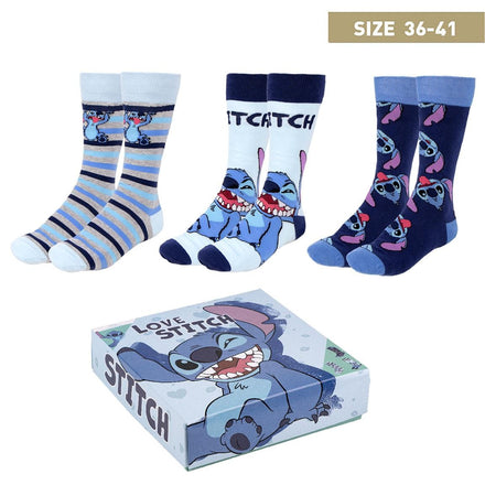 Stitch Sokken 3 Paar Cadeauverpakking Maat 35-41