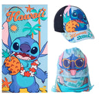 Disney Stitch Strandset – Strandlaken, Zwemtas en Pet – Hawaii Stitch – Zomer Strand Accessoires Kind