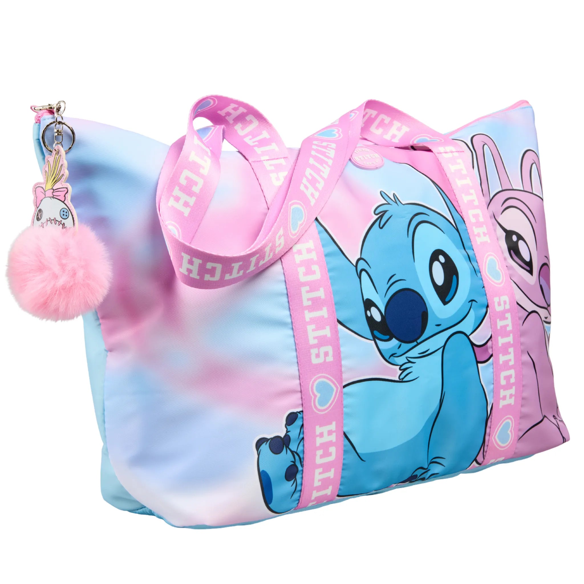 Stitch weekend bag girls pink blue