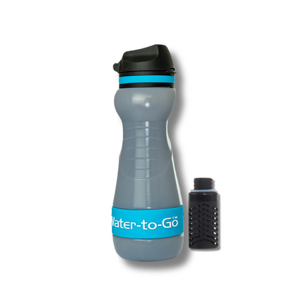 WatertoGo Waterfilter Drinkfles 55cl Active Blauw Milieubewust Veilig Water Drinken