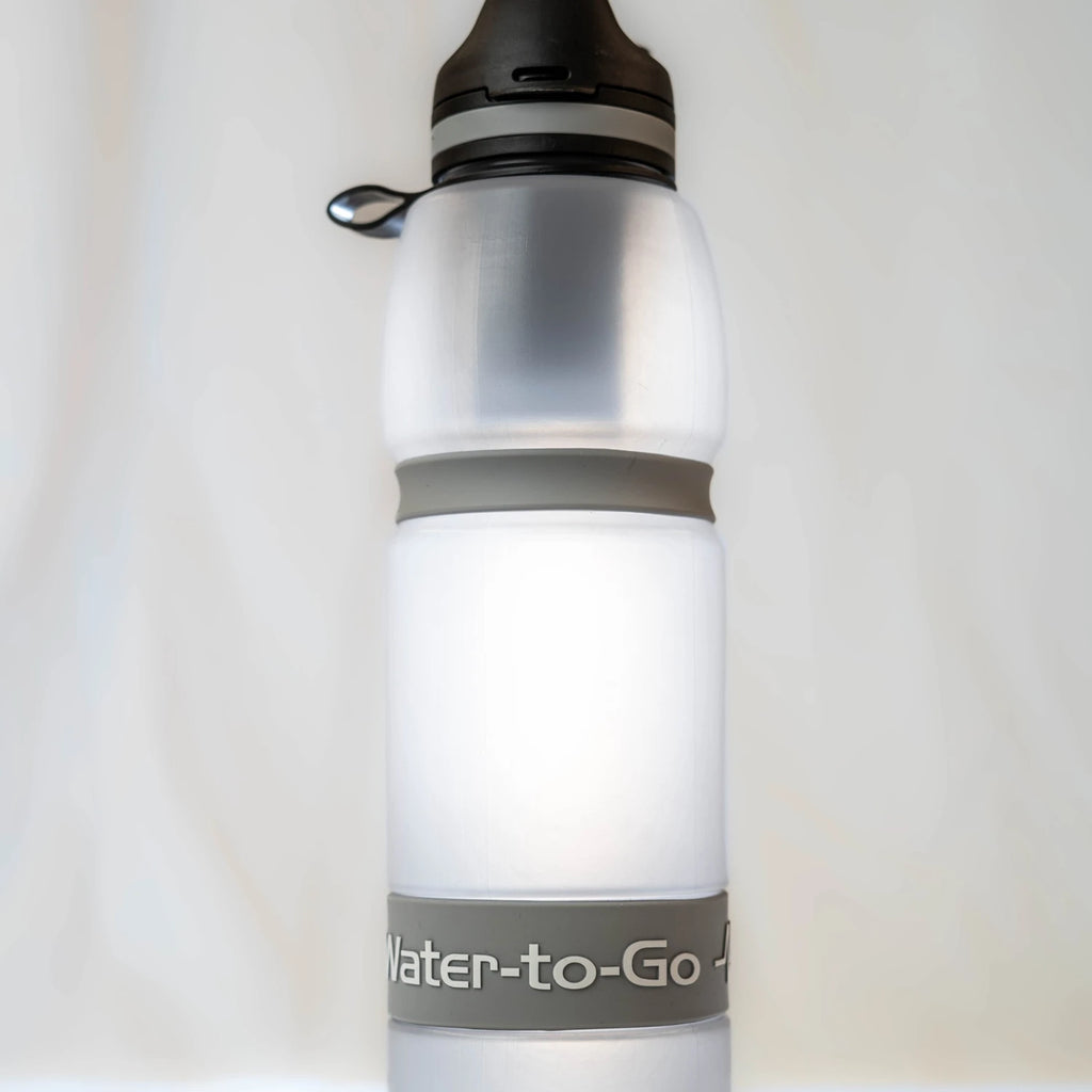 Water-to-Go Active Waterfles 1L Grijs – Met Filter – Verwijdert 99,9999% Bacteriën & Virussen – Duurzame Outdoor Fles