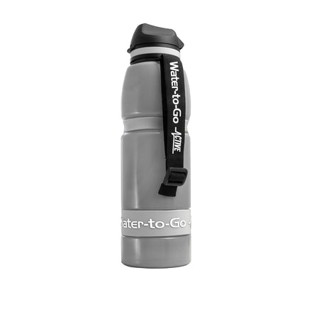 Water-to-Go Active Waterfles 1L Grijs – Met Filter – Verwijdert 99,9999% Bacteriën & Virussen – Duurzame Outdoor Fles