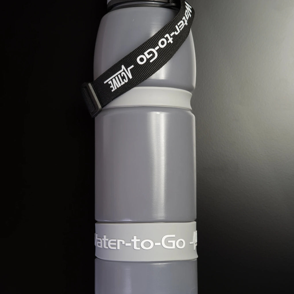 Water-to-Go Active Waterfles 1L Grijs – Met Filter – Verwijdert 99,9999% Bacteriën & Virussen – Duurzame Outdoor Fles