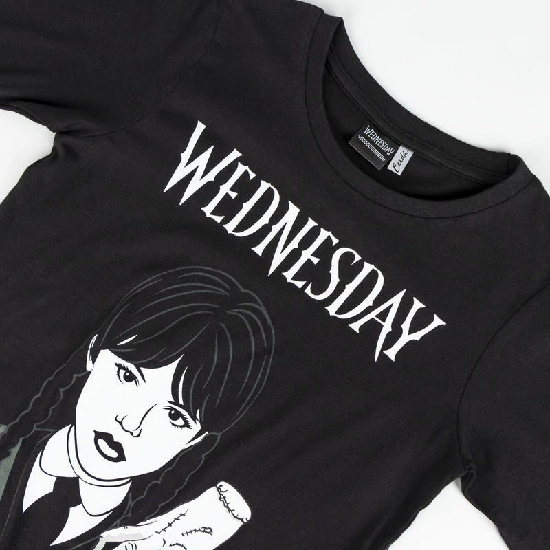 Wednesday Pyjama Meisjes 100% Katoen Zwart
